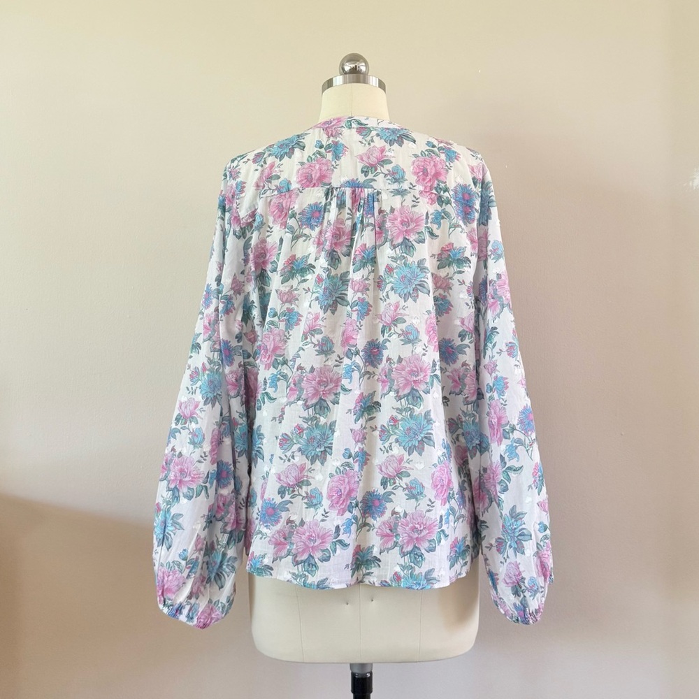 LoveShackFancy / Renate Blouse in Sea Orchid - Picture 7 of 9